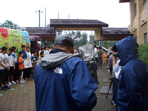 伊那養護学校でのパッカー車の御披露目会